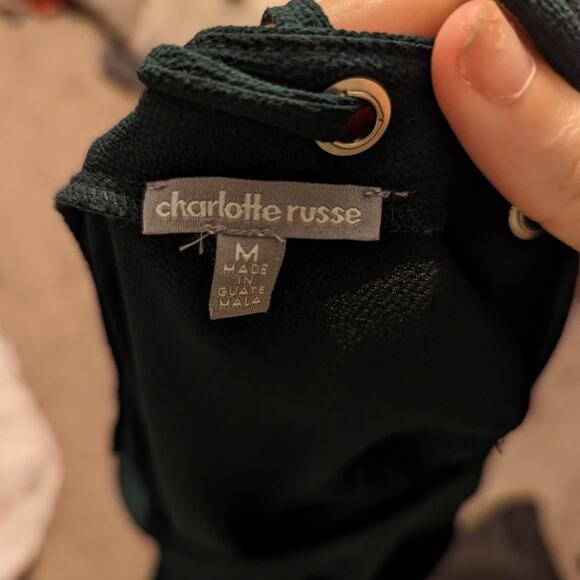 Charlotte russe Emerald green blouse - Picture 3 of 3